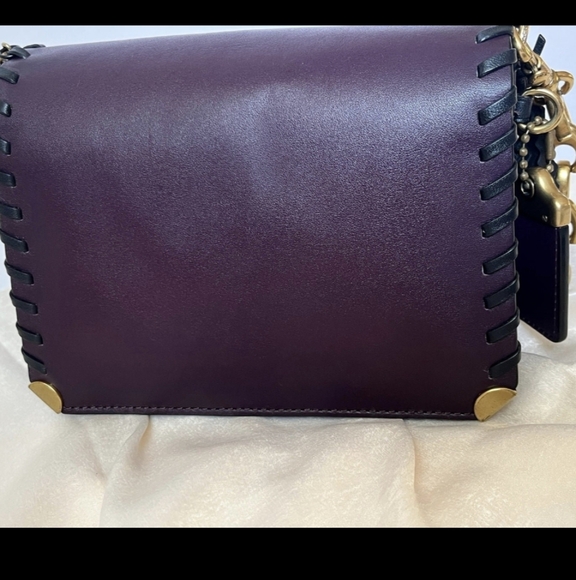 COACH Plum Purple Dinky 19 with Charms Fringes Crossbody Bag - Picture 6 of 8